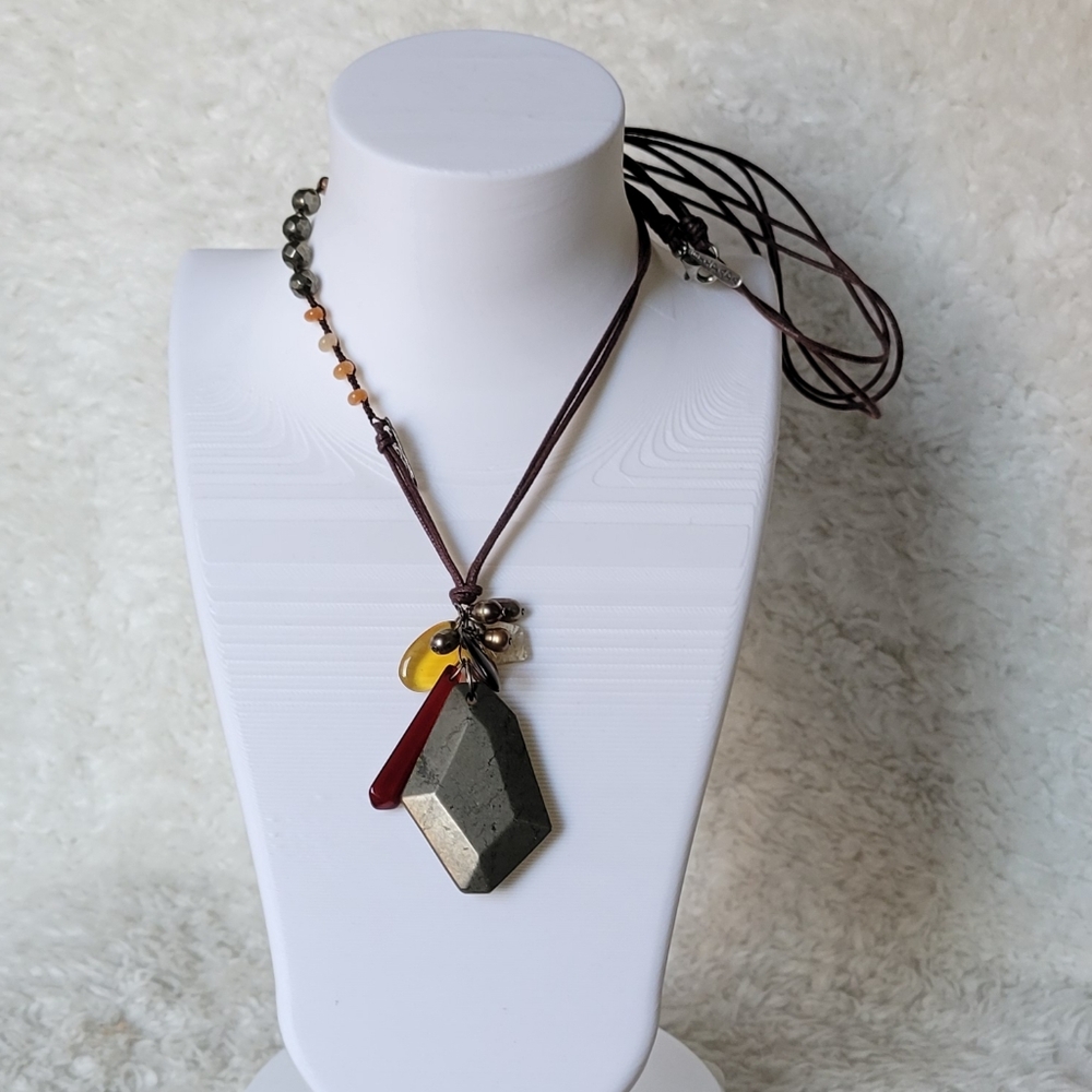 NWOT SILPADA Elegant Multi-Color Pendant Necklace Very Long